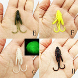20 Pieces Per Pack - Multi Colored Miniature Soft Silicon Bait Set by Slark's Fishing Collection