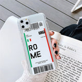 Paraíba Series - World Cities Plane Ticket Cases for iPhone