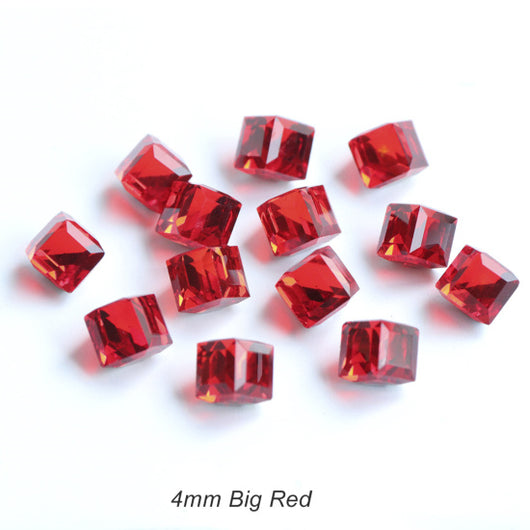 3D Rhinestone Cube Charms | 10 Pieces Per Set